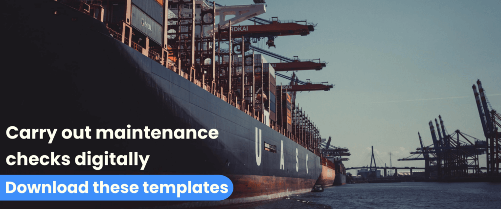 Maintenance checklist for maritime transport 