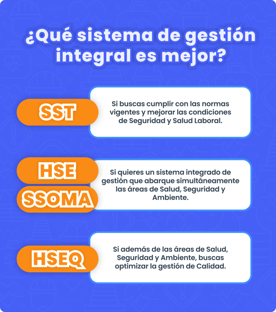 Qué sistema de gestión integral (SGI) es el mejor: sst, hse, hseq