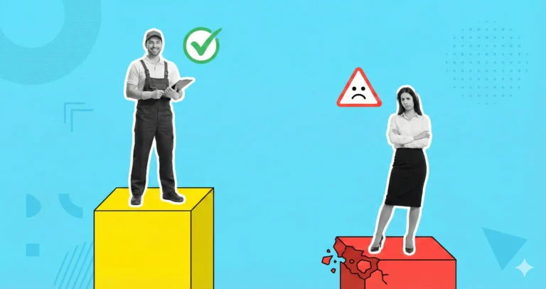 Gráfico que muestra la diferencia entre limpieza técnica y satisfacción del usuario como riesgo de pérdida de contrato.