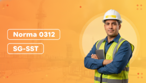 Jefe de SST revisando el cumplimiento de la Resolución 0312 de 2019 en obra