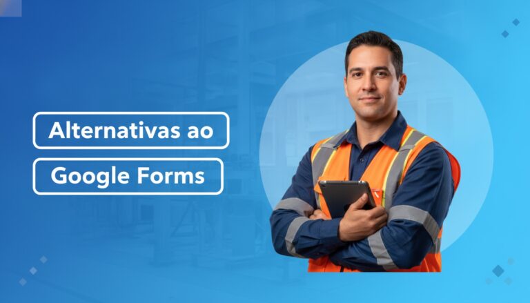 Supervisor de operações em campo com tablet e colete refletivo